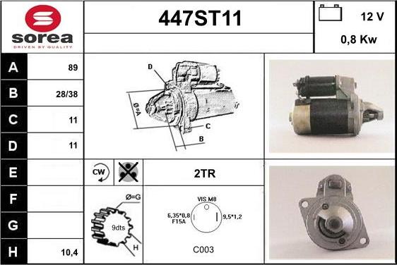 STARTCAR 447ST11 - Стартер avtolavka.club