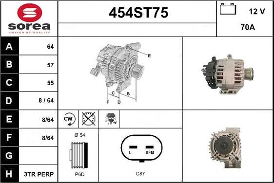 STARTCAR 454ST75 - Генератор avtolavka.club