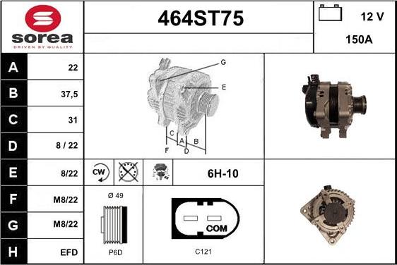 STARTCAR 464ST75 - Генератор avtolavka.club