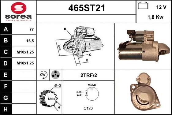 STARTCAR 465ST21 - Стартер avtolavka.club