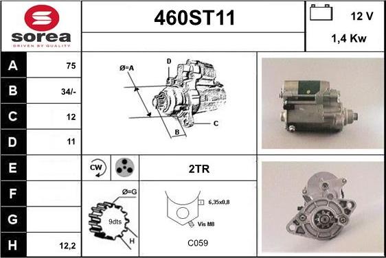 STARTCAR 460ST11 - Стартер avtolavka.club