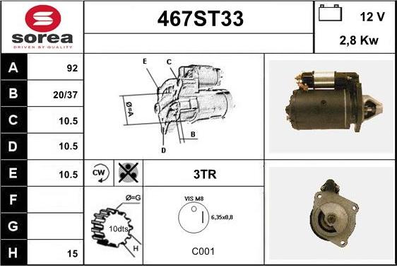 STARTCAR 467ST33 - Стартер avtolavka.club