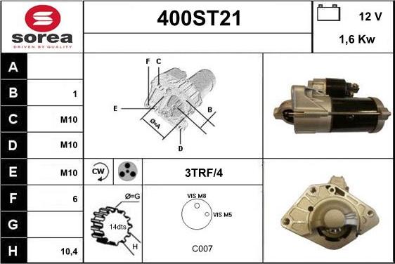 STARTCAR 400ST21 - Стартер avtolavka.club