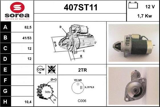 STARTCAR 407ST11 - Стартер avtolavka.club