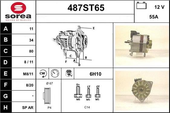 STARTCAR 487ST65 - Генератор avtolavka.club