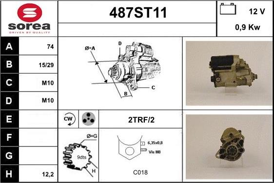 STARTCAR 487ST11 - Стартер avtolavka.club