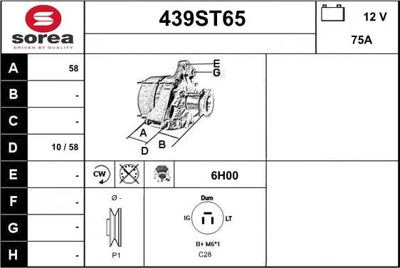 STARTCAR 439ST65 - Генератор avtolavka.club