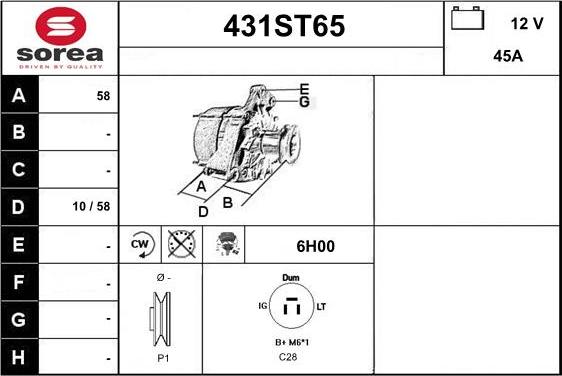 STARTCAR 431ST65 - Генератор avtolavka.club