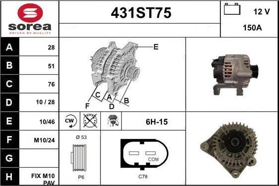 STARTCAR 431ST75 - Генератор avtolavka.club