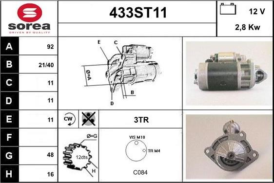 STARTCAR 433ST11 - Стартер avtolavka.club