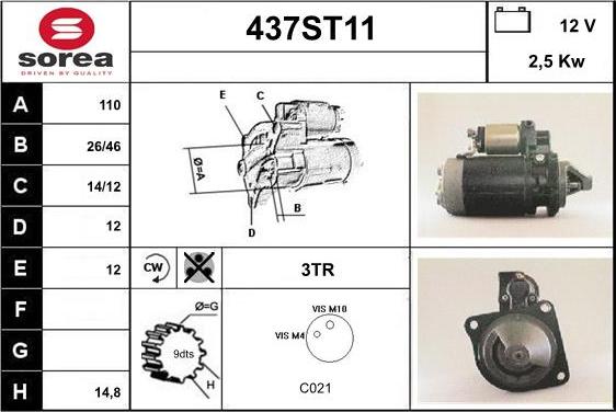 STARTCAR 437ST11 - Стартер avtolavka.club