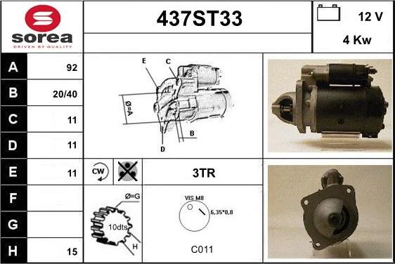 STARTCAR 437ST33 - Стартер avtolavka.club