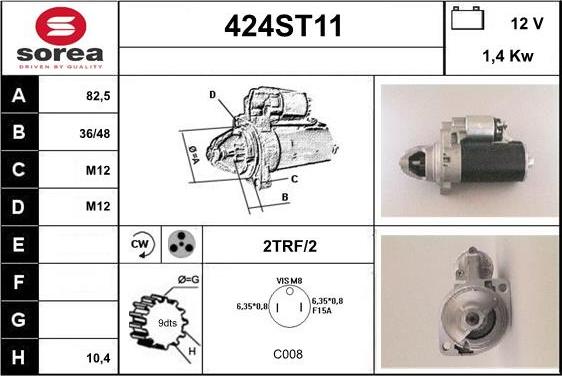 STARTCAR 424ST11 - Стартер avtolavka.club