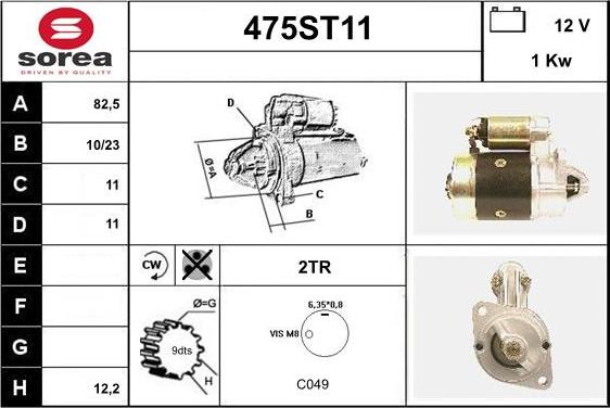 STARTCAR 475ST11 - Стартер avtolavka.club