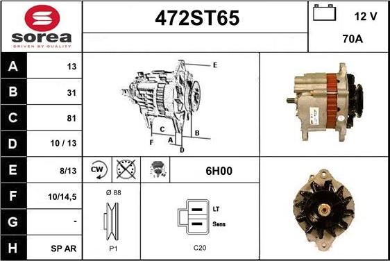 STARTCAR 472ST65 - Генератор avtolavka.club