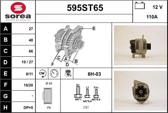 STARTCAR 595ST65 - Генератор avtolavka.club