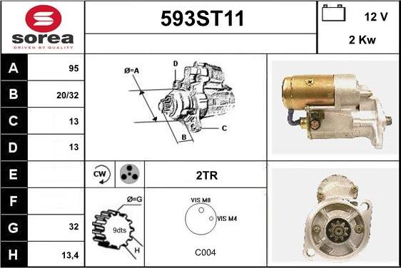 STARTCAR 593ST11 - Стартер avtolavka.club