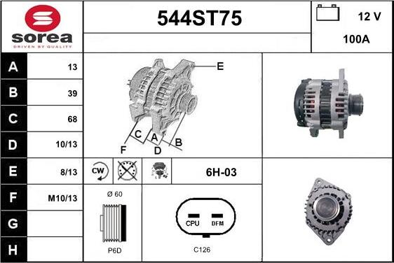 STARTCAR 544ST75 - Генератор avtolavka.club