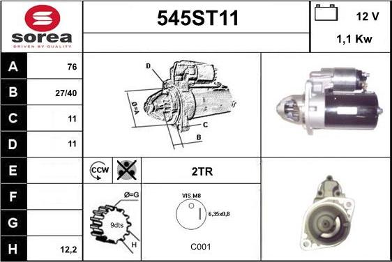 STARTCAR 545ST11 - Стартер avtolavka.club