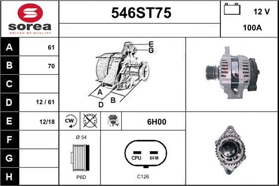 STARTCAR 546ST75 - Генератор avtolavka.club