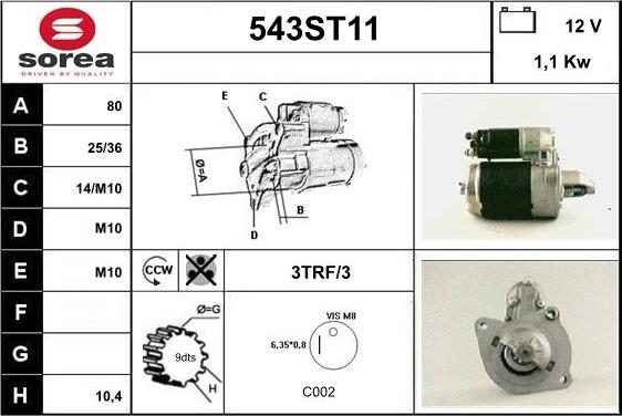 STARTCAR 543ST11 - Стартер avtolavka.club