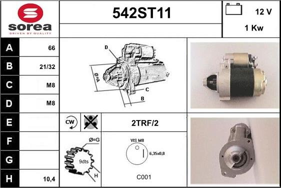 STARTCAR 542ST11 - Стартер avtolavka.club