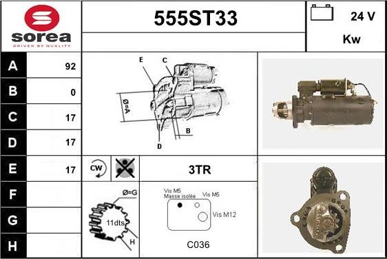 STARTCAR 555ST33 - Стартер avtolavka.club