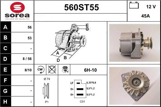 STARTCAR 560ST55 - Генератор avtolavka.club