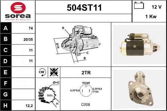 STARTCAR 504ST11 - Стартер avtolavka.club