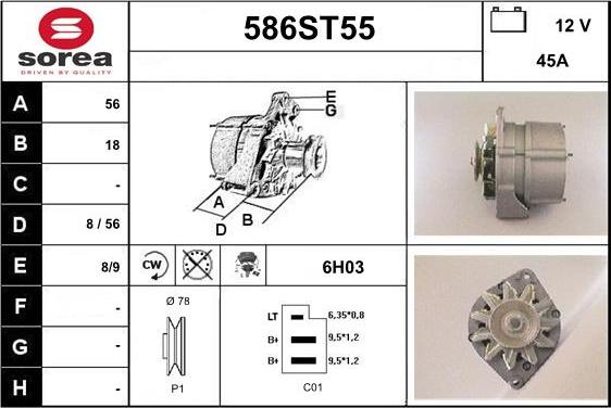 STARTCAR 586ST55 - Генератор avtolavka.club