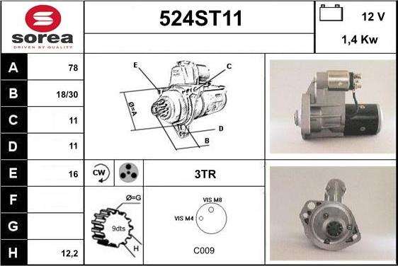 STARTCAR 524ST11 - Стартер avtolavka.club