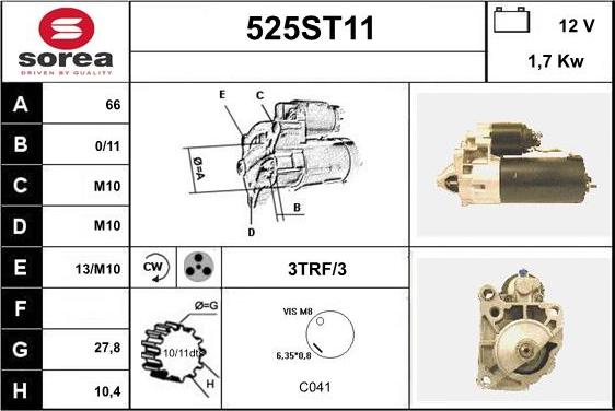 STARTCAR 525ST11 - Стартер avtolavka.club