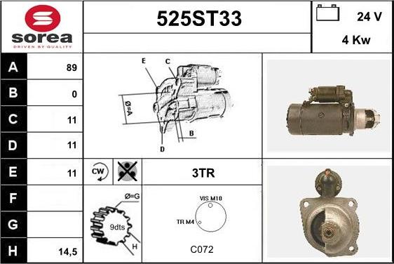 STARTCAR 525ST33 - Стартер avtolavka.club