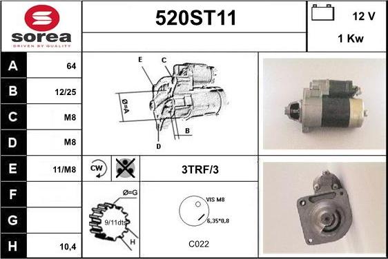 STARTCAR 520ST11 - Стартер avtolavka.club