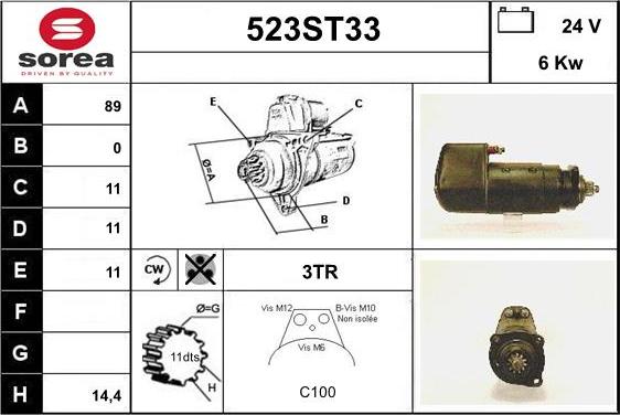 STARTCAR 523ST33 - Стартер avtolavka.club