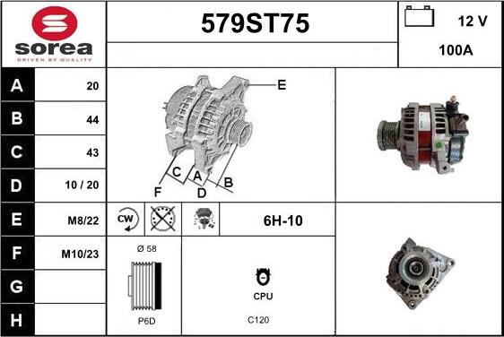 STARTCAR 579ST75 - Генератор avtolavka.club