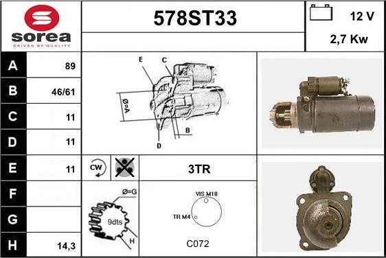 STARTCAR 578ST33 - Стартер avtolavka.club