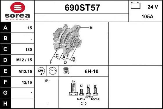 STARTCAR 690ST57 - Генератор avtolavka.club