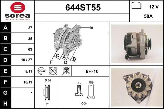 STARTCAR 644ST55 - Генератор avtolavka.club