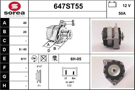 STARTCAR 647ST55 - Генератор avtolavka.club