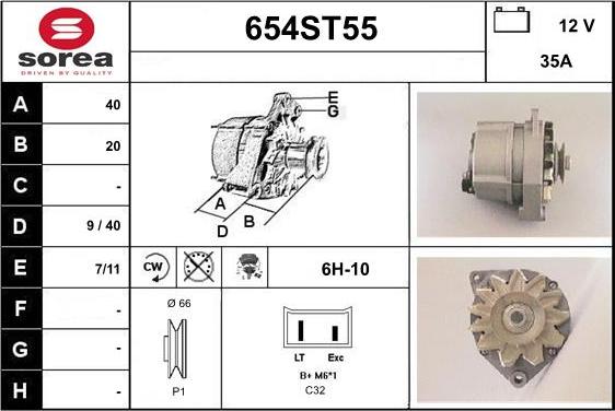 STARTCAR 654ST55 - Генератор avtolavka.club