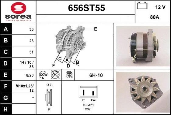 STARTCAR 656ST55 - Генератор avtolavka.club