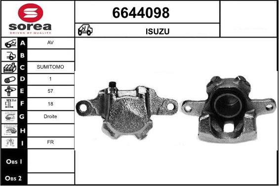 STARTCAR 6644098 - Гальмівний супорт avtolavka.club