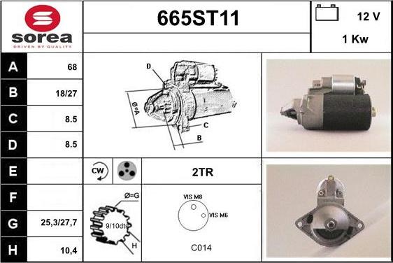 STARTCAR 665ST11 - Стартер avtolavka.club