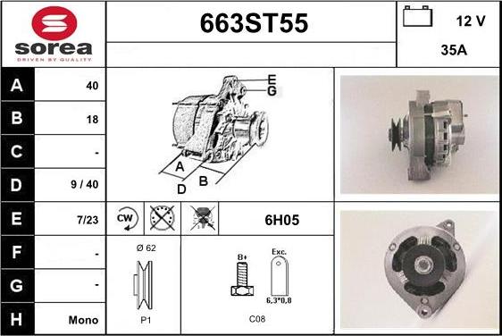 STARTCAR 663ST55 - Генератор avtolavka.club