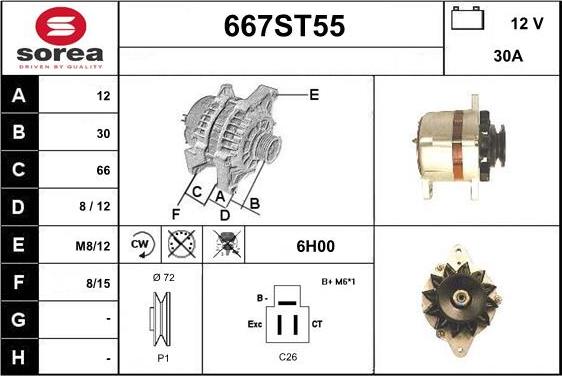 STARTCAR 667ST55 - Генератор avtolavka.club