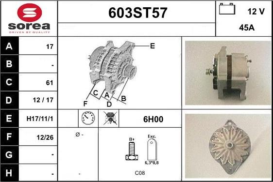 STARTCAR 603ST57 - Генератор avtolavka.club