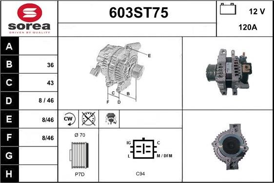 STARTCAR 603ST75 - Генератор avtolavka.club