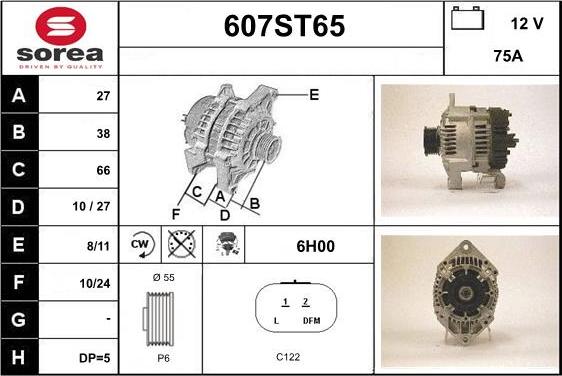 STARTCAR 607ST65 - Генератор avtolavka.club