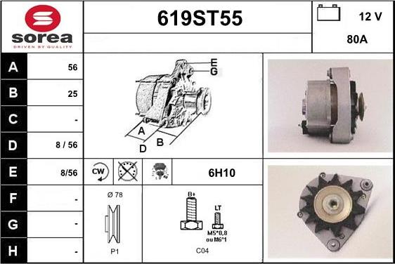 STARTCAR 619ST55 - Генератор avtolavka.club